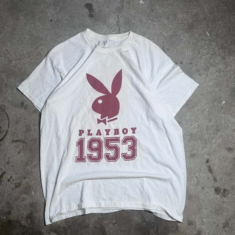 Playboy 1953 Varsity Bunny Logo White T-Shirt